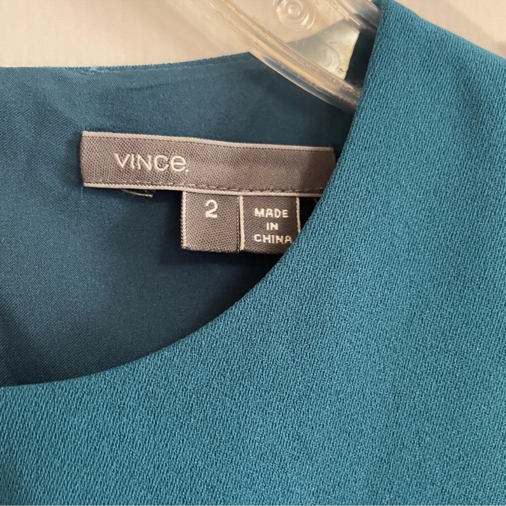 Vince sleeveless shift dress size 2 in teal